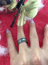 VINTAGE STERLING SILVER 925 WEDDING BAND RING 6.9GRAMS SZ 7.5