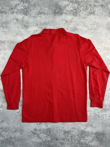 Polo Burberry Brit Para Hombre Rojo Algodón Cuello Manga Larga Talla M - Imagen 12 de 12