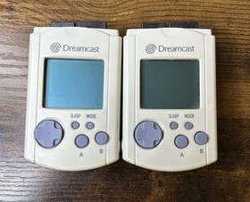 Sega Dreamcast Console W/2 Controllers + Memory Cards & Game (Tested/Read Descr)