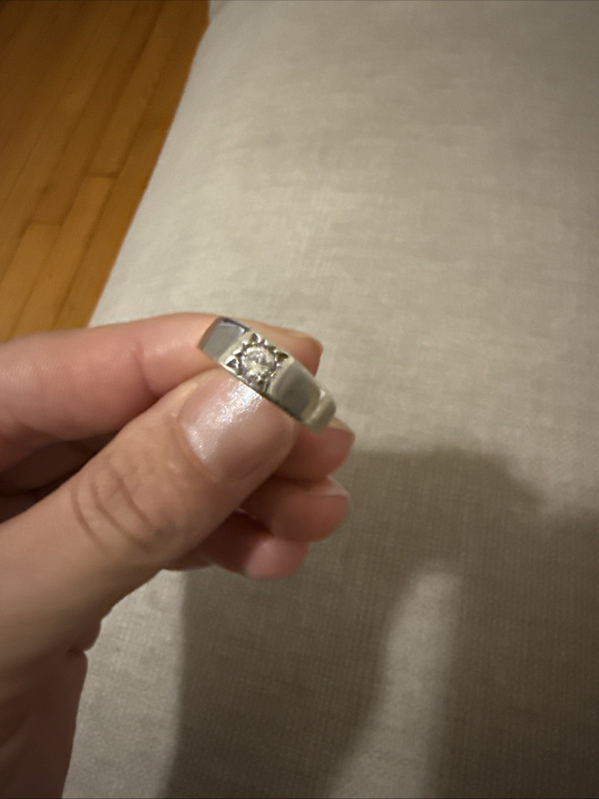 925 Sterling Silver  Engagement  Ring Size 8