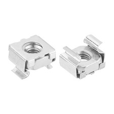 M5 Cage Nuts for Server Rack Cabinet, Carbon Steel Zinc Plated, 50 Pcs, Silver