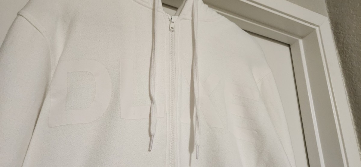 VTG Y2K Stussy Deluxe DLXE print Full Zip Hoodie Men's Large White