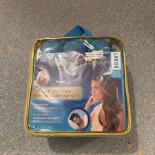 The Sleep Styler Large Heat-Free Hair Rollers 7 -Pack Blue Foam w/ Pouch