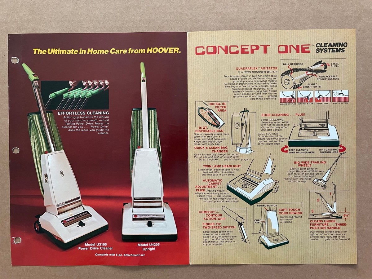 Vintage HOOVER CO N. Canton OH Brochure Pamphlet Vacuum Cleaner
