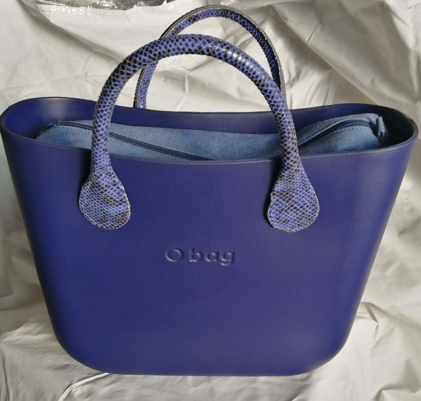 O bag Borsa Nuova Originale O bag - Col. Blu Int. BLU Manici BLU