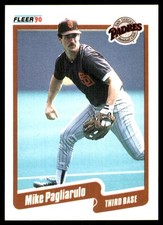Mike Pagliarulo 1990 Fleer #163 Padres MLB READ FREE SHIPPING AutographDen