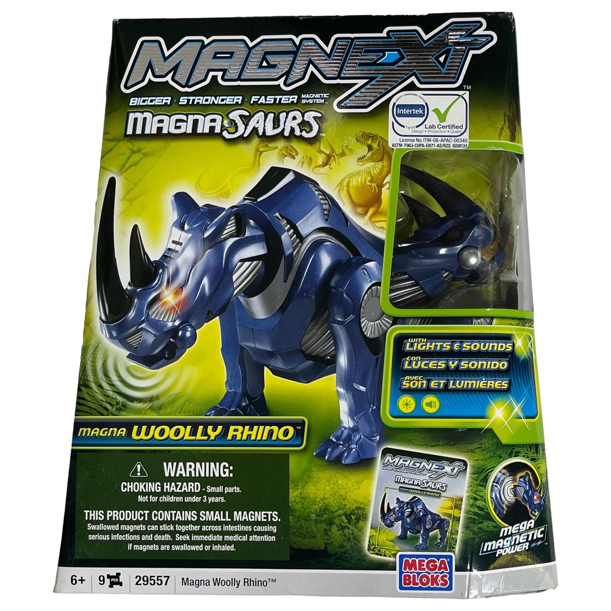 Mega Bloks Magnext Magna-saurs Woolly Rhino Building Set | eBay