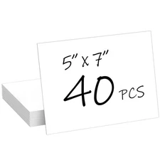 Cardstock Paper 5x7 80lb, 40 Sheets Thick Paper for Card Making, White