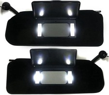 Pair Updated Sun Visors Sun Shades Wbright Led Light For 1997-2004 Corvette C5
