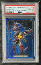 2024 Marvel Masterpieces '92 Platinum Colossus Blue Traxx #14 PSA 10