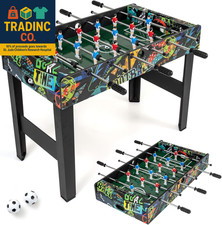 Foosball Table, 2-In-1 Soccer Table with Detachable Legs for Tabletop, Freestand