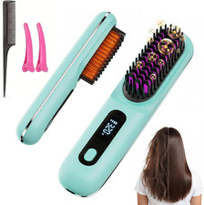 2026 Upgraded Cordless Straightening Brush, Go Brush Pro Hair Straightener Brush
