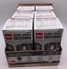 6 PACK - Oatey 39016 Sure-Vent Air Admittance Valve fits 1.5" - 2" PVC Pipe