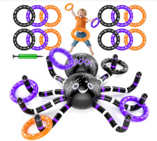 Halloween Inflatable Spider Ring Toss Game 14 PCS Party Indoor Outdoor