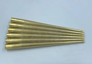 Set of 6 Brass Metal Tapered Coffee Cocktail Table Legs