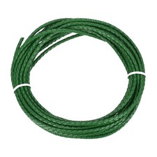 Braided Leather Cord, 3mmx5m Round Faux Leather Bolo String, Dark Green