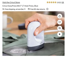 Pre-Owned Cricut EasyPress Mini Heat Press in Zen Blue - USED