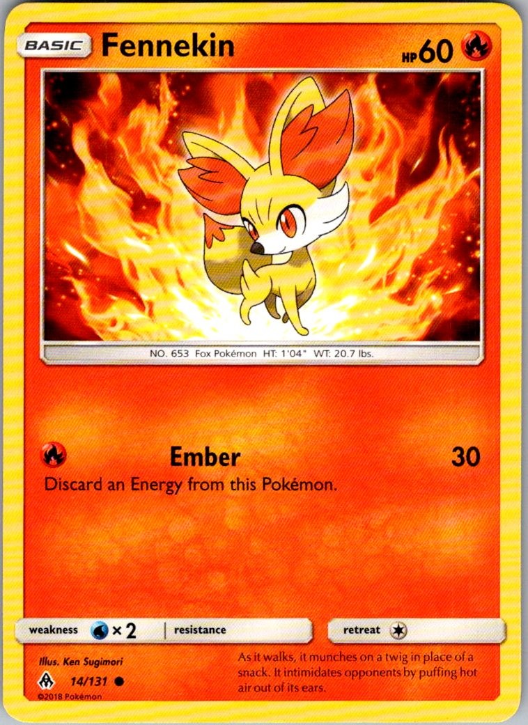 Fennekin Forbidden Light 14/131 Common Pokemon Near Mint