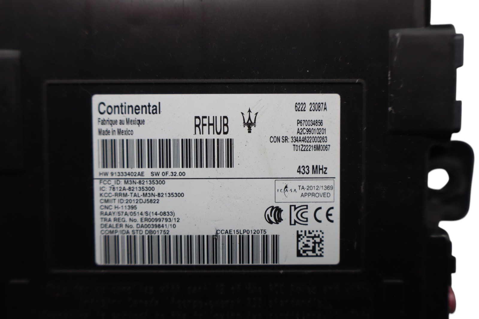 14-17 Maserati Quattroporte M156 Keyless Entry RF Hub Control Module Unit Oem