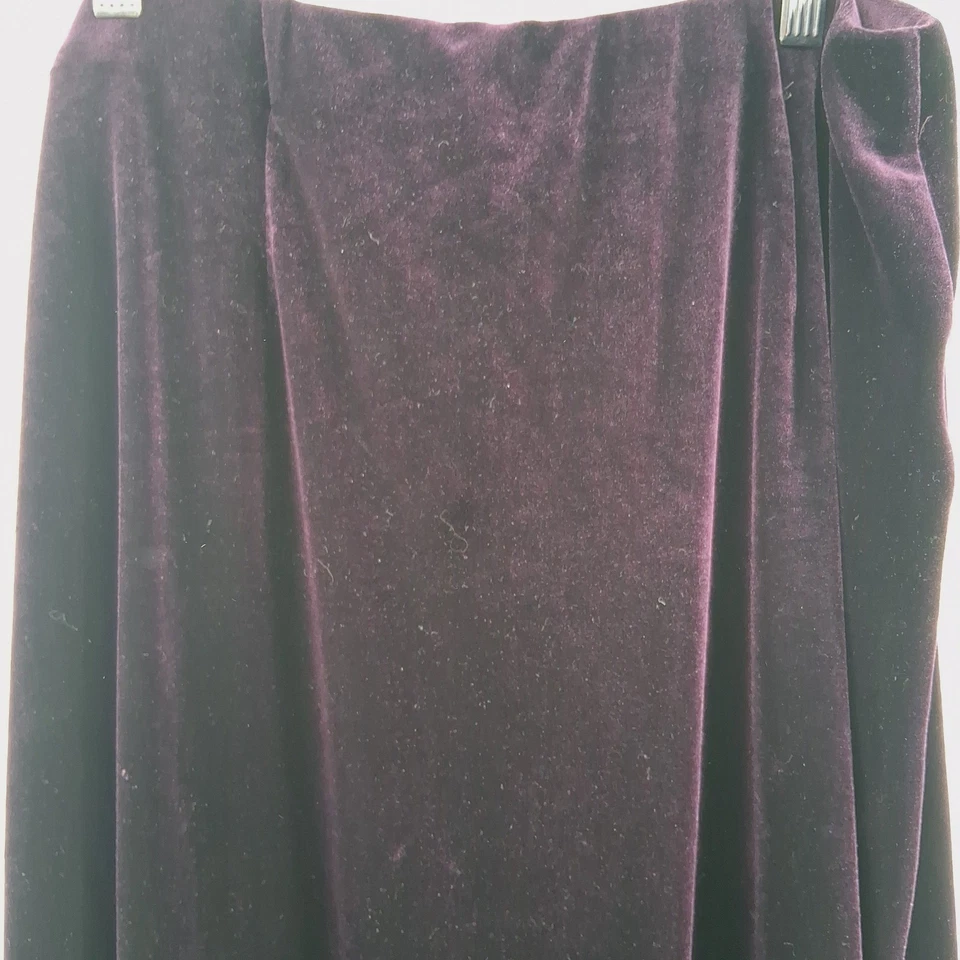Vintage Velvet Maxi Skirt Sz 18 Deep Purple Whimsigoth Gothic Vamp Dark Academia - Image 2 of 4