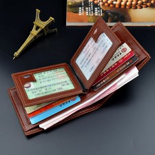 New Wallet Short Men's Thin Wallet Horizontal Business Casual Lychee Pattern Ret