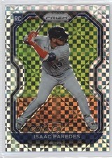 2021 Panini Prizm Power Plaid Prizm /75 Isaac Paredes #43 0it8