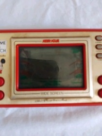 Vintage Nintendo Game And Watch Mickey Mouse Handheld Game. Turns On 