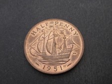 1951 George VI Bronze Half Penny Nice Collectable Condition 1/2d
