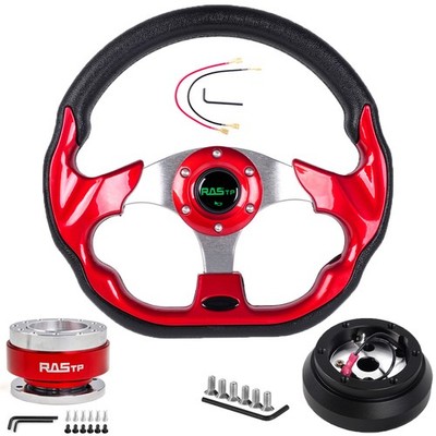 Red Steering Wheel+Quick Release+Hub Adapter For Nissan S13 S14 240SX 200SX 300Z