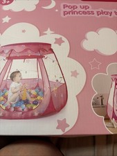 Princess Tent Girls Playhouse Pop up Play Tent with Star Lights Pink
