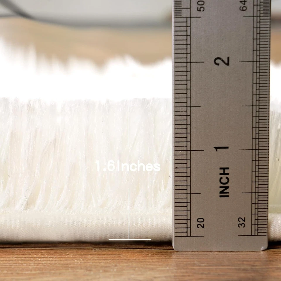 KING DARE Runner地毯适用于2'x6'(矩形),奶油色白色  — 第 2/4 张图片