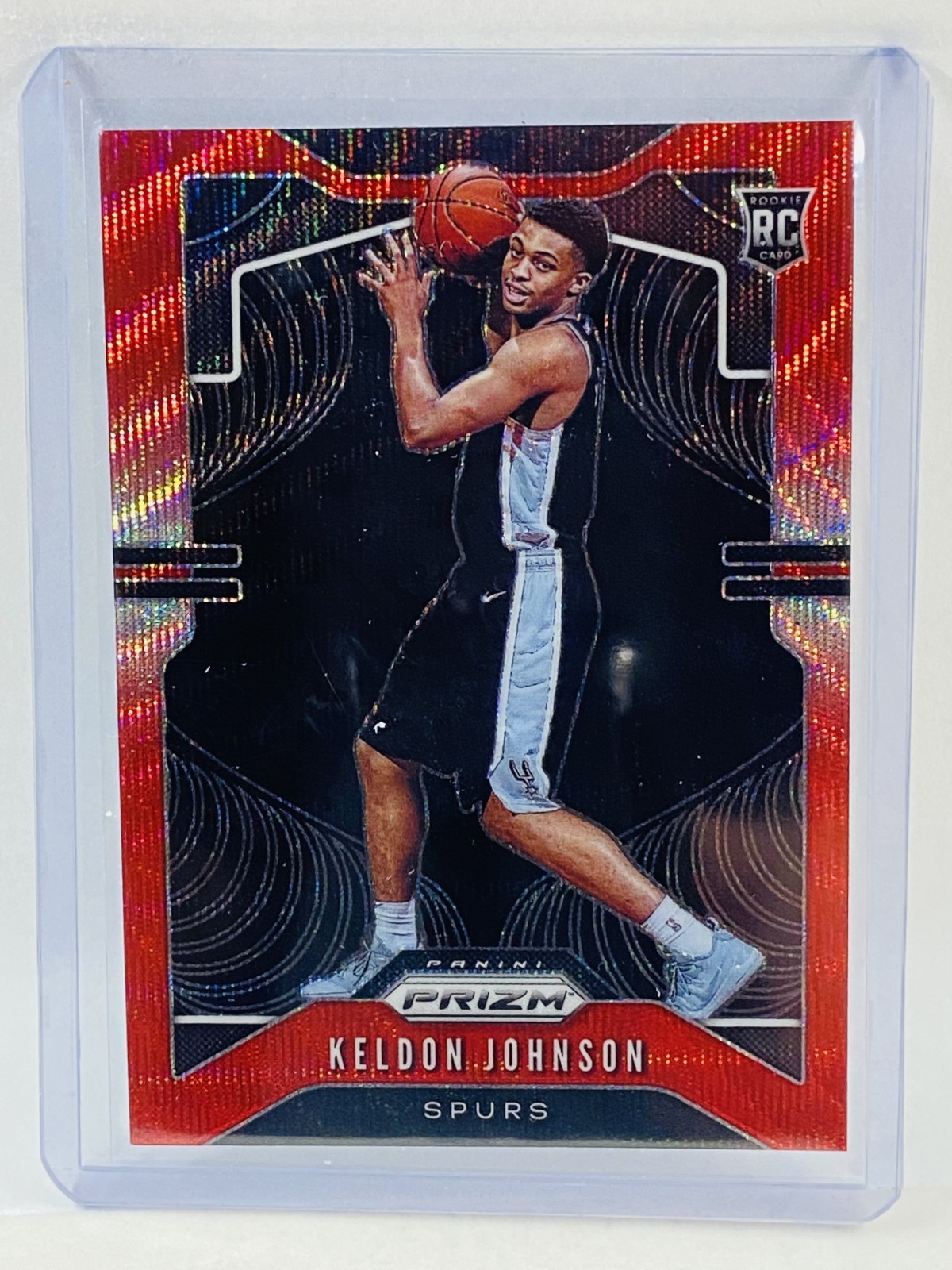 2019-20 Panini Prizm Keldon Johnson RC Ruby Wave #273