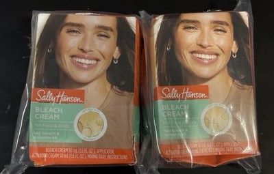 Sally Hansen Bleach Cream for Facial & Body Hair, 2 PK