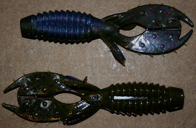 4'' Yo Mama Confusion Bass Plastic Creature Bait 50 count Bulk Worms Trailer