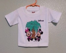 Vintage Disney Mickey  Minnie  White T-shirt Size 2T Used As-Is