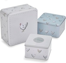 Cooksmart England Set of 3 Cake Storage Tins | British Designed Nesting Cake Ti