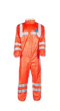 1 Suit DuPont  Tyvek  500 HV Coverall Model 125. Fluorescent Orange, Size: Small