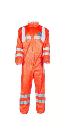 1 Suit DuPont  Tyvek  500 HV Coverall Model 125. Fluorescent Orange, Size: Small