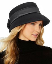 1920s Vintage Wool Cloche Fedora-Hat Church Fascinator Hat Derby Hat with Bow...