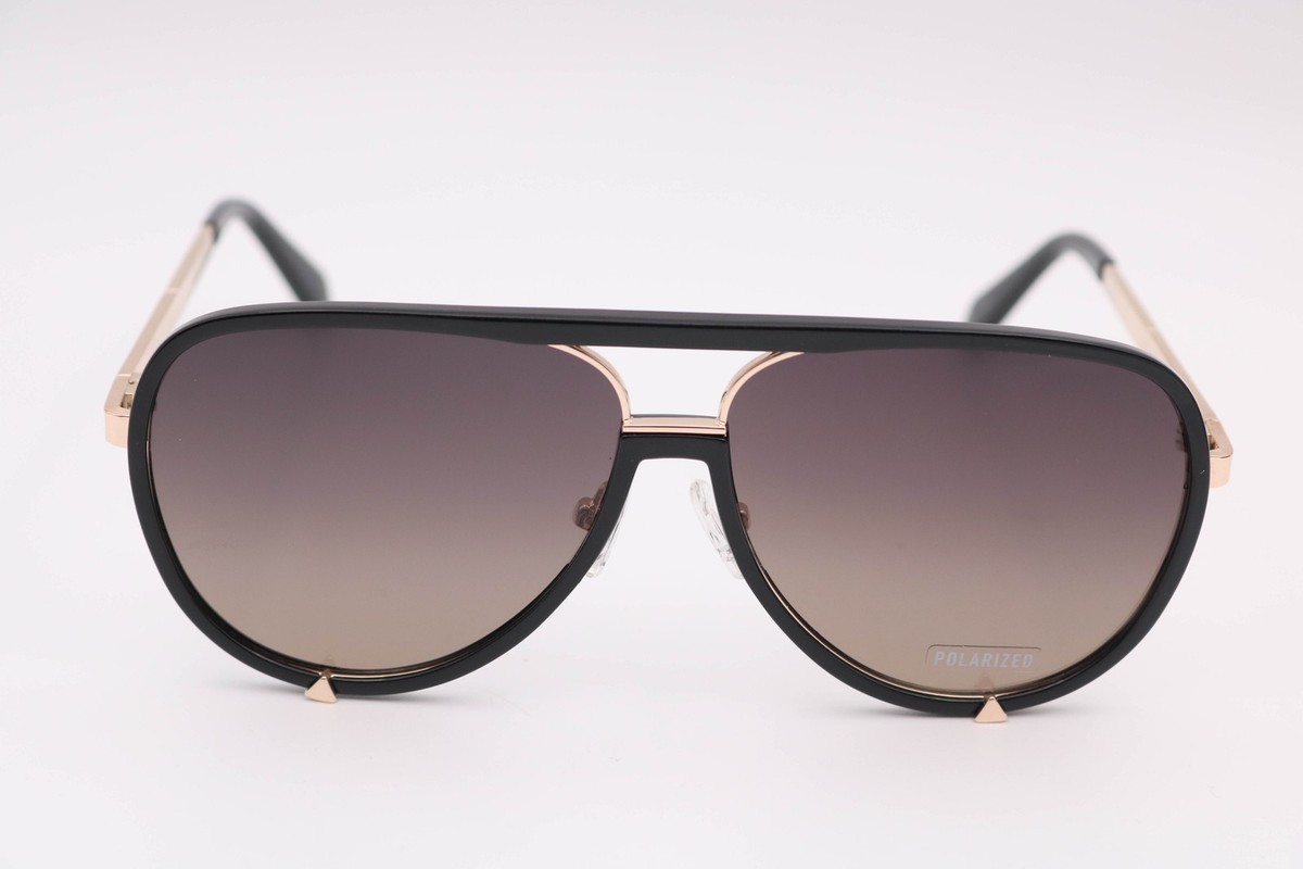 Quay High Profile Black Aviator Polarized Sunglasses 60-12  display picture 3