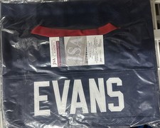 Zach Evans Signed Ole Miss College Navy Football Jersey (JSA)