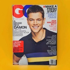GQ Magazine 2012 January Matt Damon Lifestyle Mens