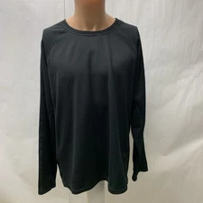 Duluth Trading Co Polartec Mens XL Black Waffle Base Layer Long Sleeves Shirt
