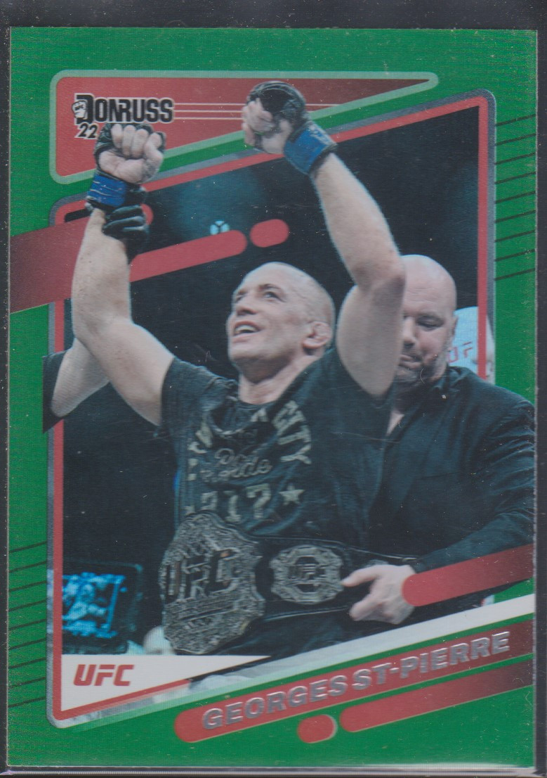 2022 Donruss UFC #169 Georges St-Pierre Green Flood