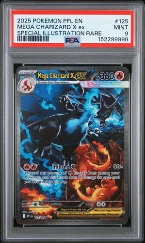 MEGA CHARIZARD X EX Phantasmal Flames Special Illustration #125 PSA 9 Pokemon