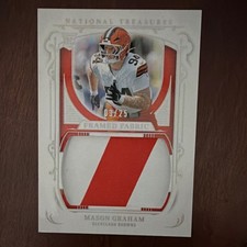 2025 Panini National Treasures Framed Fabric FF-MGM Mason Graham #09/25 Browns