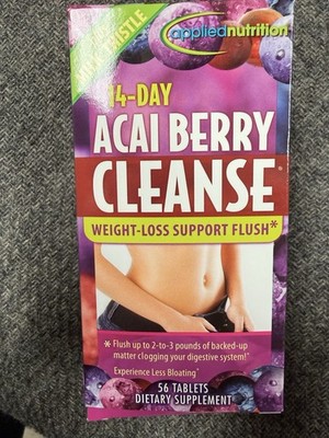 2 New Boxes Applied Nutrition 14-Day Acai Berry Cleanse  Supplement 56 Each Box