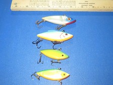Lot of 4 Bagley Shad a lac and similar lipless lures various colors