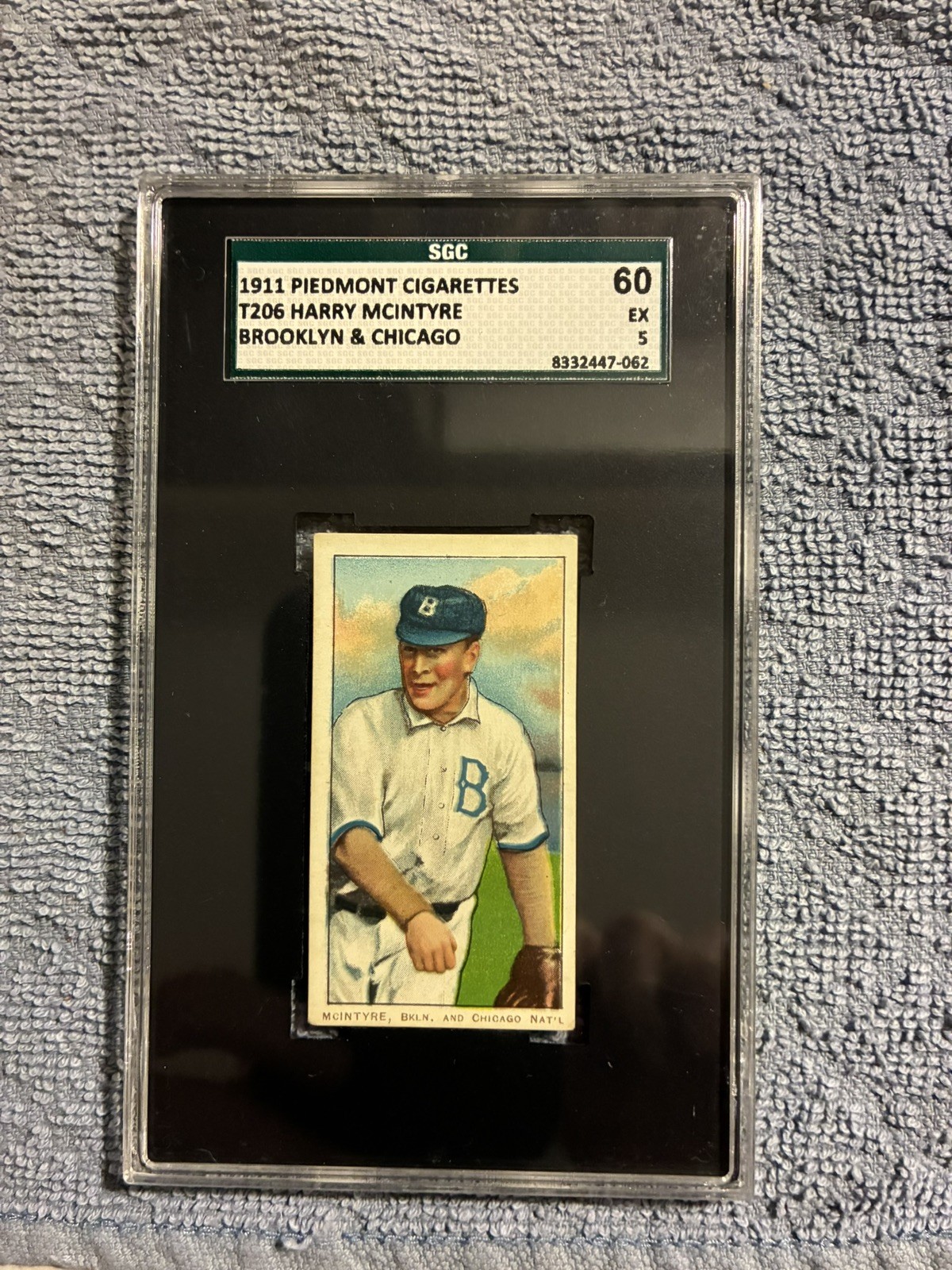 1909 T206 Harry McIntyre SGC 5 EX Piedmont 