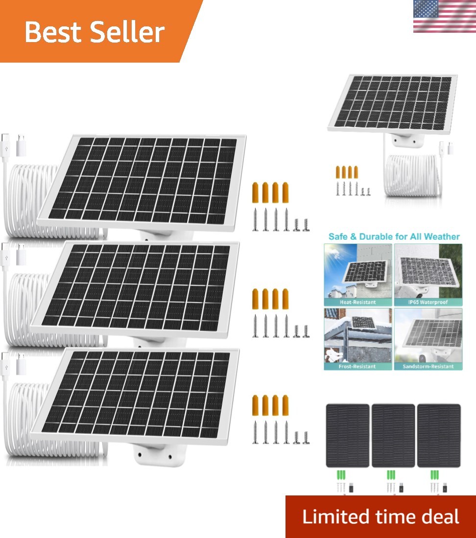 Durable 360-Degree Adjustable Solar Charger - For Arlo & Sim